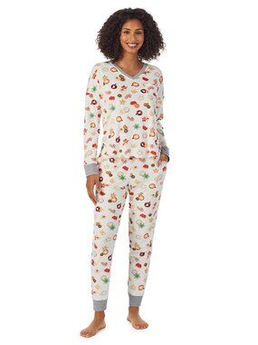 Women's Cuddl Duds Pajama Top & Banded Bottom Pajama Sleep